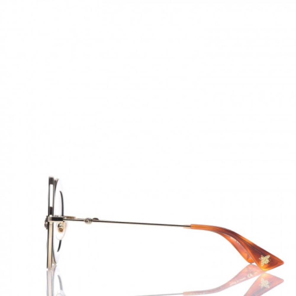 GUCCI WOMENS ROUND NUDE GOLD PINK SUNGLASSES GG0113S-30001560-009 - Picture 4 of 8